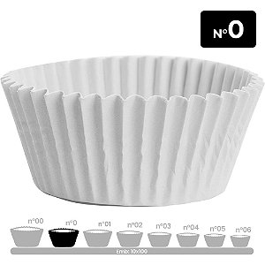 Embalagem para Doces Nº0 Forminha Branca - Pacote com 10X100 Unidades