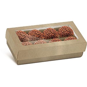 Embalagem para Doces KRAFT 15X7,5X4CMPARA8UNID PCT com 10