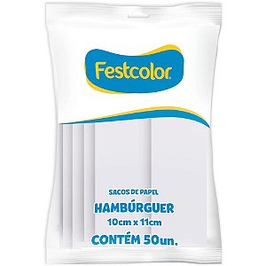 Embalagem para Alimentos Saquinho de Papel para Hambúrguer - Caixa com 500 Unidades
