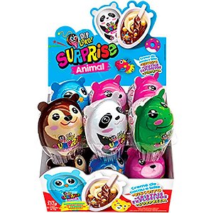 Doce DIP Loko Surprise Animal Display com 12