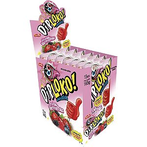 Doce DIP Loko Explosive Frutas Vermelhas - Display com 15