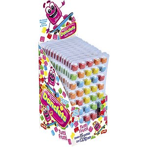 Doce Danclets Cartela 5X9 Tutti Frutti - Display com 15 Cartelas