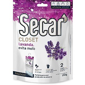 Desumidificador Secar Closet Lavanda 250G com Cabide