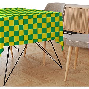 Decoração Copa do Mundo TNT Xadrez Brasil - 1,40M X 25MTS