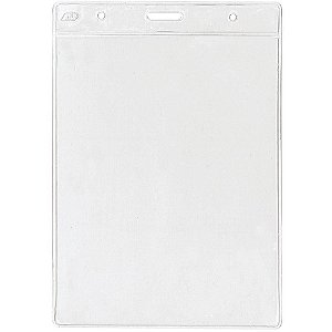 Crachá sem Presilha Transparente 120MM X 155MM - Pacote com 50 Unidades
