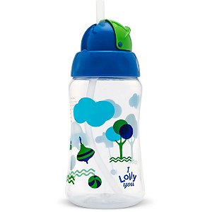 Copo Treinamento Viva com Canudo 330ML Azul