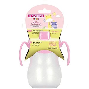 Copo de Treinamento Rosa 310ML com ALÇAS