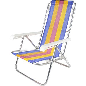 Cadeira Reclinável para Praia e Piscina - 8 Posições, Dobrável, 65X54X87CM