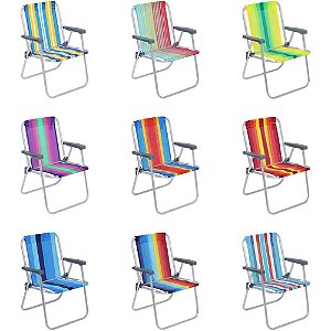 Cadeira para Piscina Praia ALTA de Alumínio 54X54X70 CM