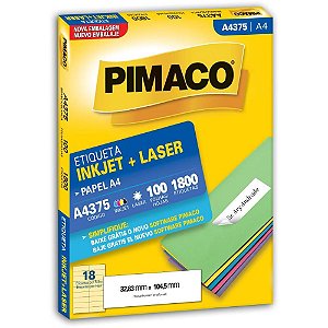 Etiquetas A4 A4375 32,83 X 104,5 MM - Caixa com 1800 Unidades