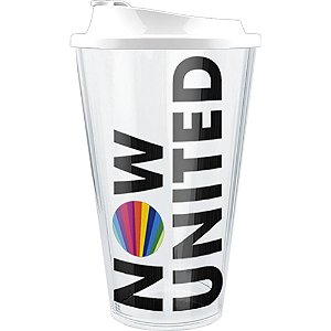 Copo Decorado NOW United Branco 550MLCOM Tampa