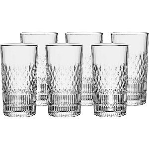 Copo de Vidro LONG DRINK Creta 390ML 6 Peças