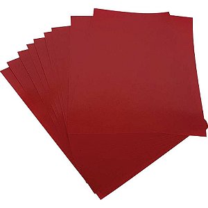 Contra Capa Encadernação A4 Vermelho Fosco (0,30) Pacote com 50 Unidades