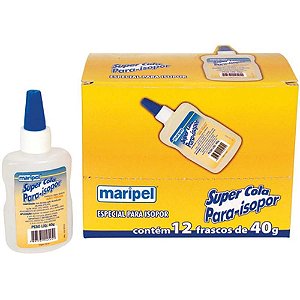 Cola para Isopor Maripel Isopor 40G CX com 12