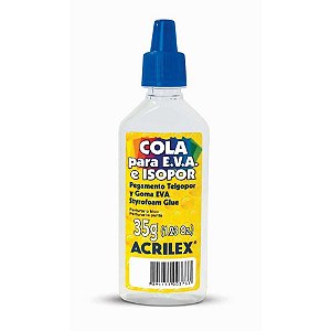 Cola para Isopor e EVA Acrilex 35G - Pacote com 12 Unidades