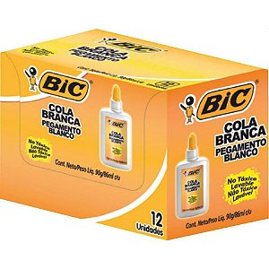 Cola Escolar BIC 90G - Caixa com 12 Unidades