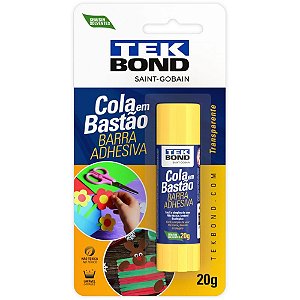 Cola em Bastão TEK 20G Blister - Blister com 01 Unidade