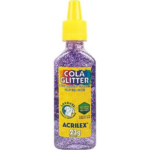 Cola com Glíter Tubo 23G Lilás