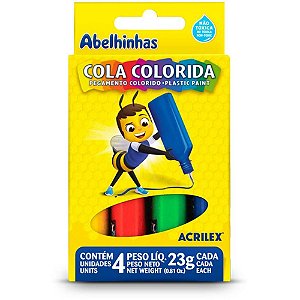 Cola Colorida Estojo com 4 Cores 23G