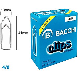 Clips Galvanizado AÇO 4/0 50 Unidades - Pacote com 10 1