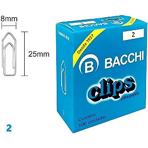Clips Galvanizado AÇO Nº 2 - 100 Unidades (pacote com 10 Caixas)