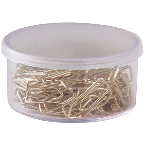 Clips Colorido Mini Dourado - Caixa com 100 Unidades, Pacote com 10