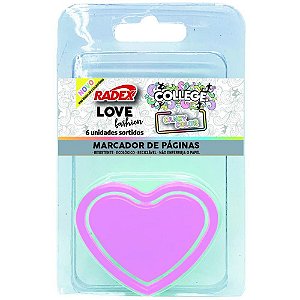 Clips Colorido Marcador de Página Love CANDY com 6 Unidades