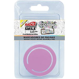 Clips Colorido Marcador de Página Smile CANDY com 6 Unidades