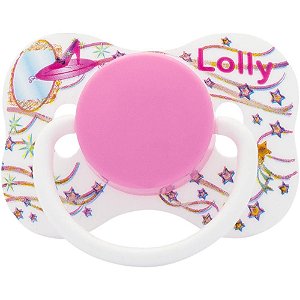 Chupeta Borboleta Silicorto T2 Rosa