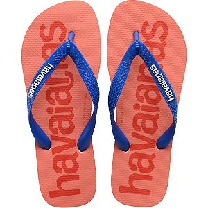 Chinelo Havaianas Unissex TOP Logo Mania 35/36  Branco