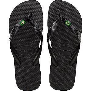 Chinelo Havaianas Unissex Brasil LIGHT 37/38 Preto