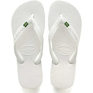 Chinelo Havaianas Unissex Brasil 45/46 Branco