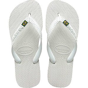 Chinelo Havaianas Unissex Brasil Branco 39/40