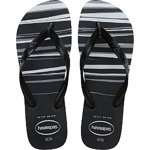 Chinelo Havaianas Masculino TOP Basic 39/40 PRETO/BRANCO