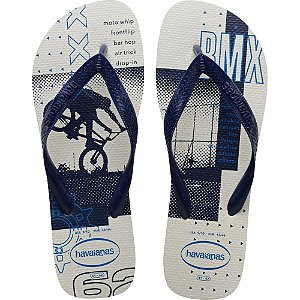 Chinelo Havaianas Masculino TOP Athletic 39/0 BRANCO/MARIN