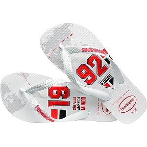 Chinelo Havaianas Licenciado TOP São Paulo 43/4 Branco