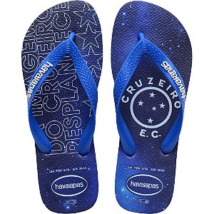 Chinelo Havaianas Licenciado TOP Cruzeiro 39/40 Azul Estrela