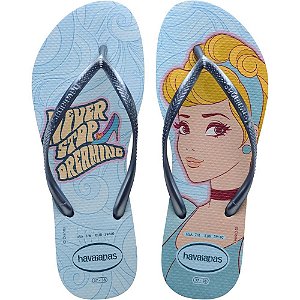 Chinelo Havaianas Licenciado SLIM Princesas 39/40 Vento