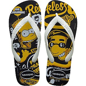 Chinelo Havaianas Licenciado Simpsons 43/4 Preto
