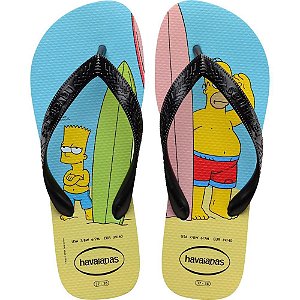 Chinelo Havaianas Licenciado Simpsons 37/8 AZUL/PRETO