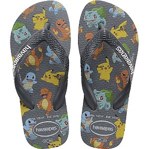 Chinelo Havaianas Licenciado Pokémon 39/40 Novo Grafite
