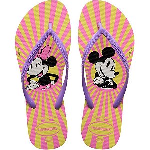 Chinelo Havaianas Infantil SLIM Disney 31/2 Amarelo Pixel