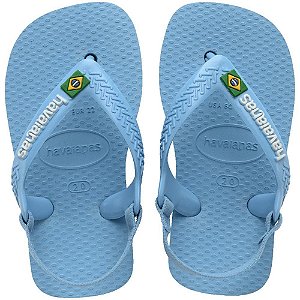 Chinelo Havaianas Infantil BABY Brasil Logo 22 Azul Claro