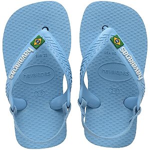 Chinelo Havaianas Infantil BABY Brasil Logo 20 Azul Claro