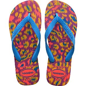 Chinelo Havaianas Feminino TOP Animals 37/8 Salmao