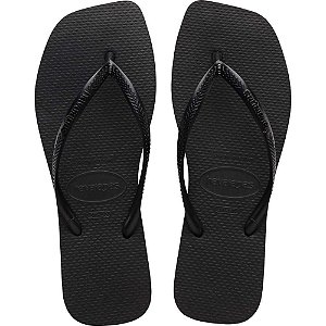 Chinelo Havaianas Feminino SLIM Square 39/40 Preto
