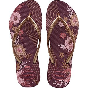 Chinelo Havaianas Feminino SLIM Organic 39/40 Terra Roxa