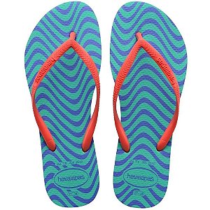Chinelo Havaianas Feminino SLIM Harmony 39/40 Verde Virtua