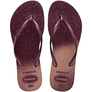Chinelo Havaianas Feminino SLIM GLOSS 41/42 Terra Roxa