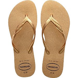 Chinelo Havaianas Feminino Fantasia GLOSS 37/38  Dourado